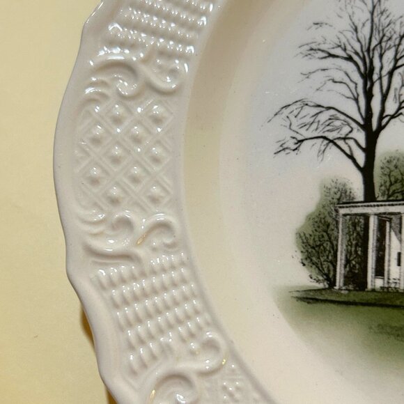 Mount Vernon Virginia Hand Colored Ceramic Collectible Souvenir Plate 10 inches - Picture 5 of 8